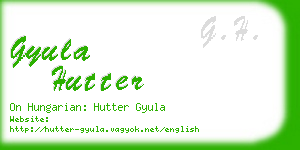 gyula hutter business card